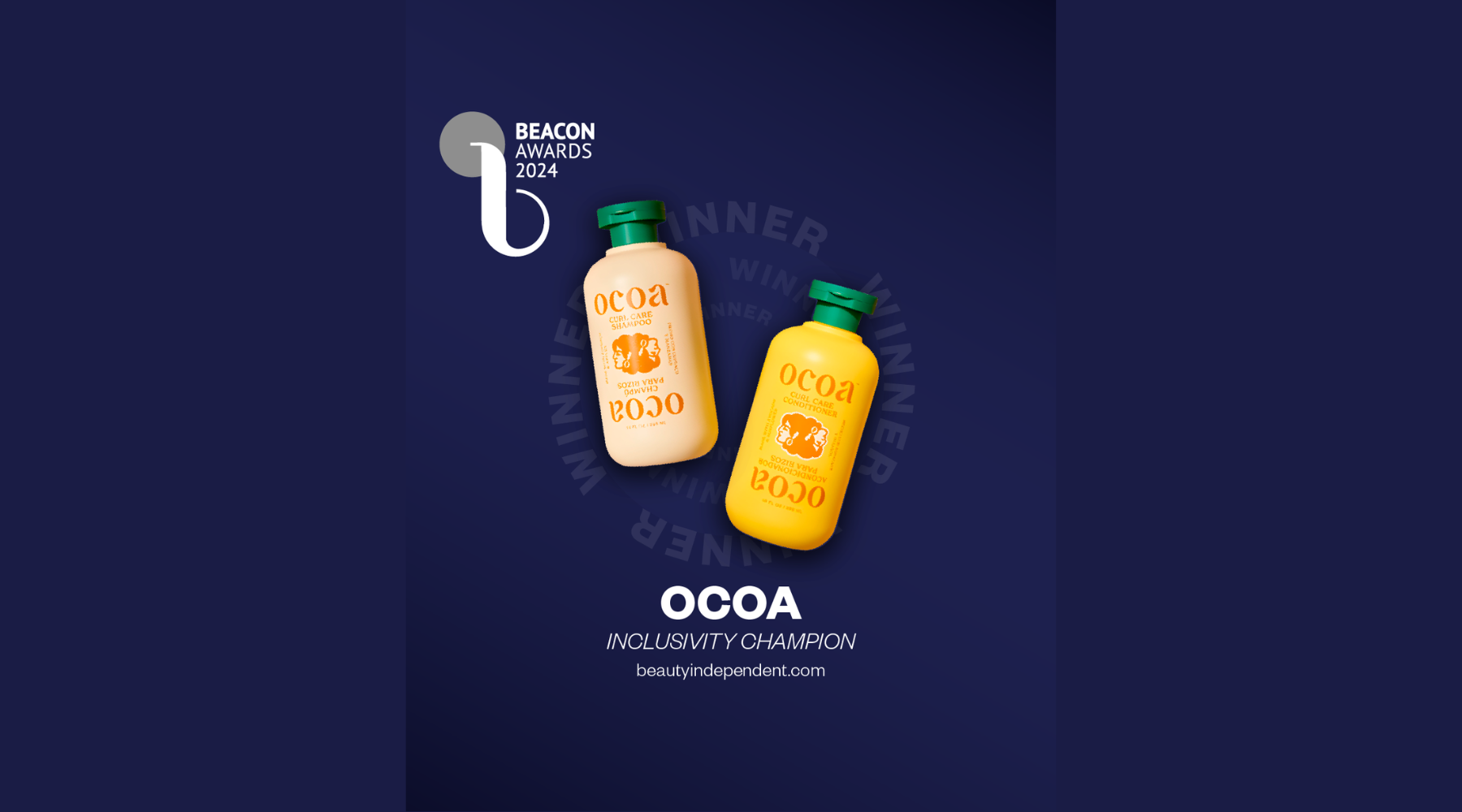 OCOA wins Inclusivity Champion Award at the 2024 Beauty Independent Beacon Awards