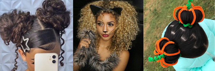 All Treats, No Heat: 3 Heat-Free Curly Halloween Hairstyles