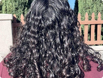 Mariela with her curls