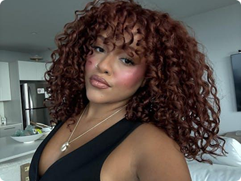 Gabriella with her curls