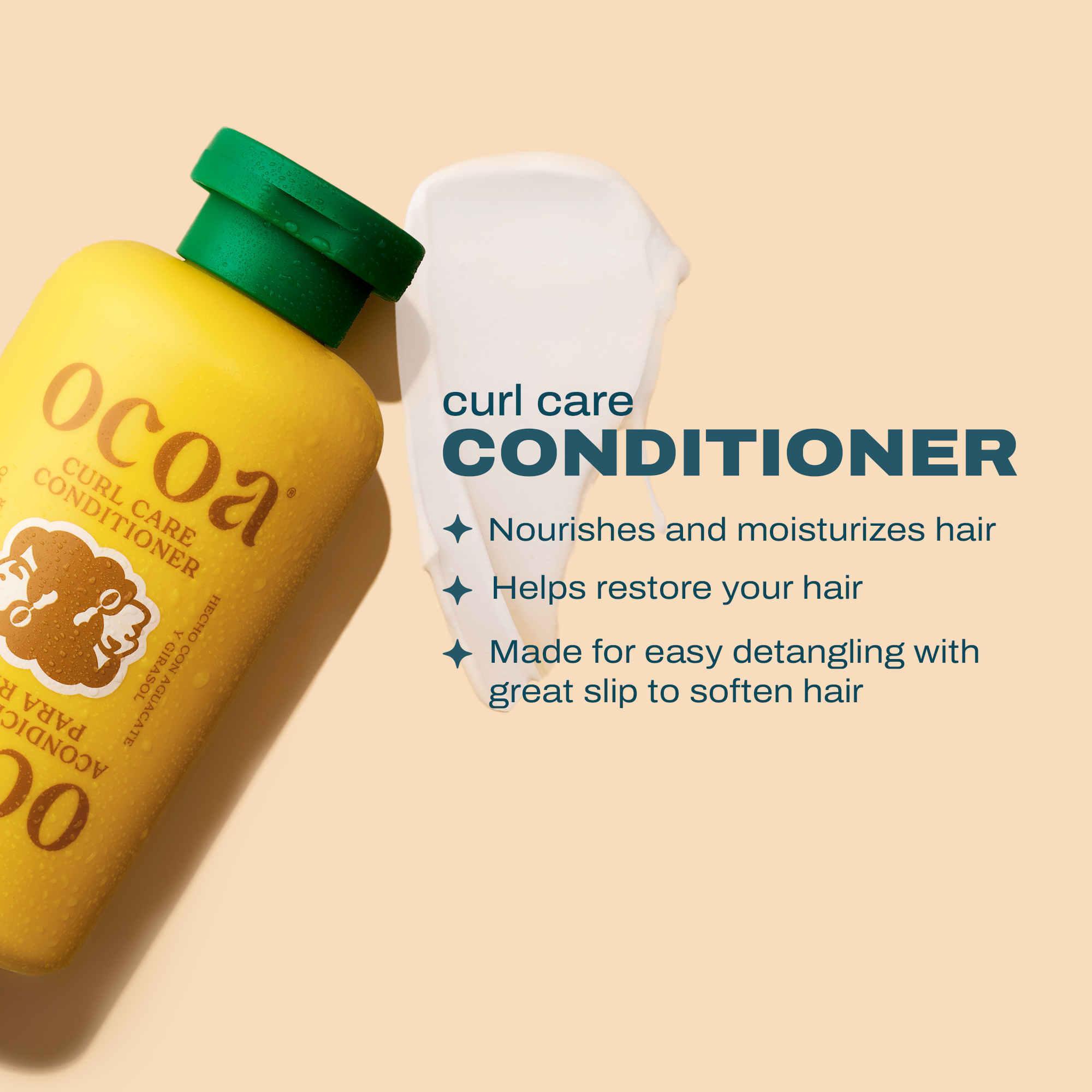 Ocoa beauty curl care conditioner helps nourish and moisturize waves curls and coils