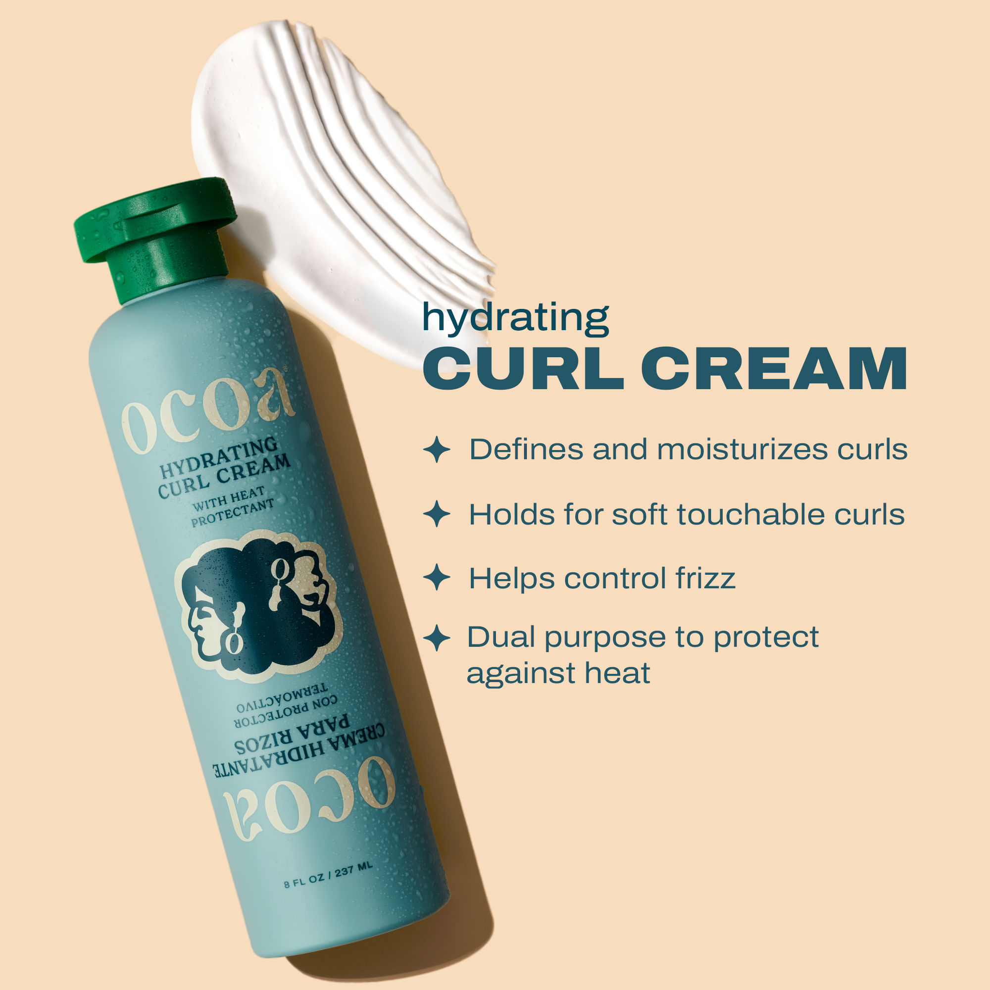 Frizz control styling cream for natural curls from Ocoa Beauty
