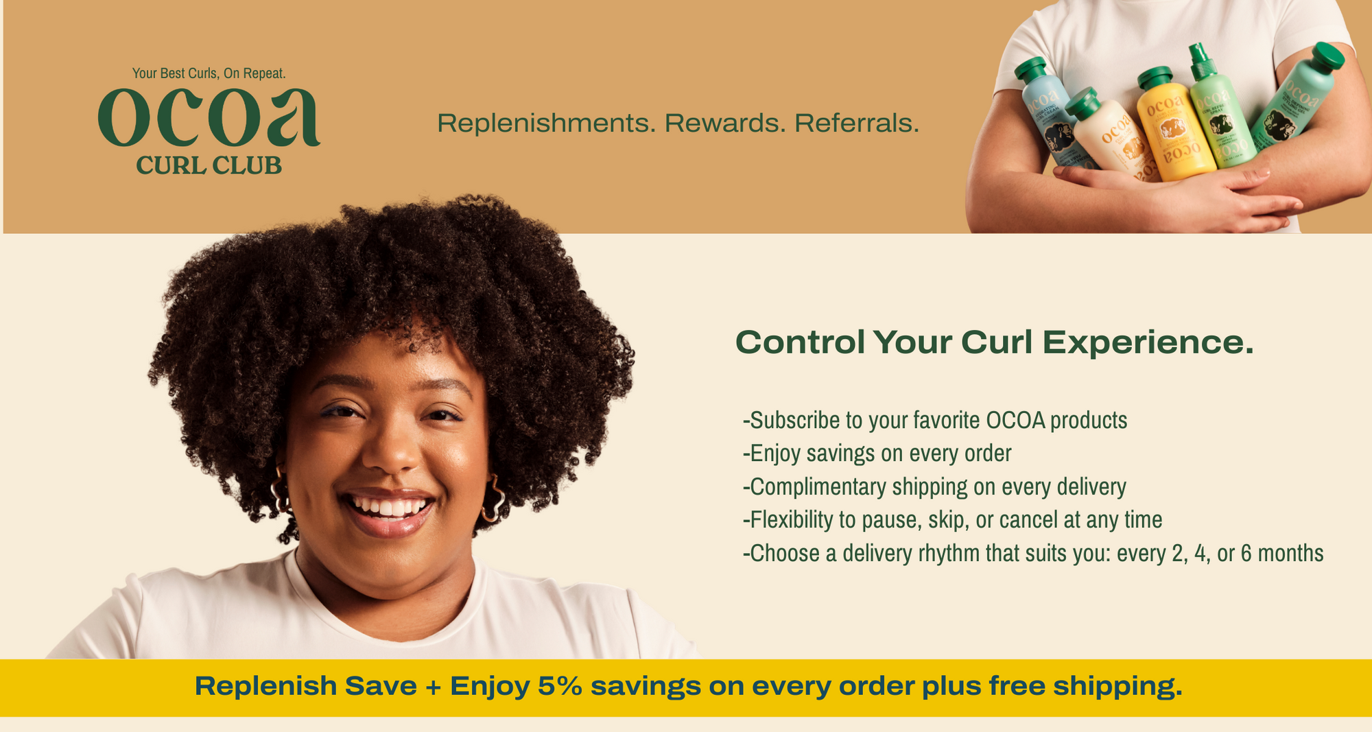 subscribe and save to your favorite wavy hair care by ocoa beauty